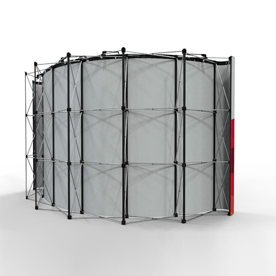 PANEL ARAÑA PAI CURVO 6 CUERPOS (420*230 CMS) + CARRO BASICO + LAMINAS PAI + FOCOS HALOGENO